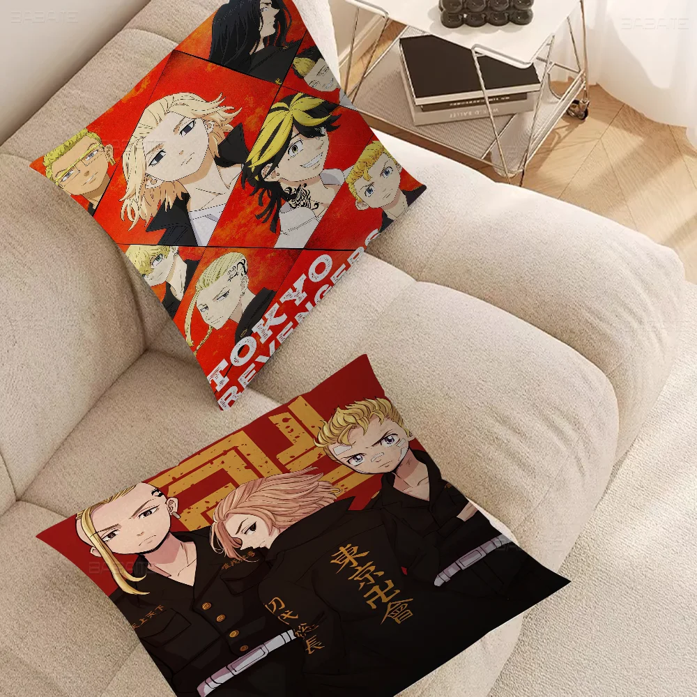 

Tokyo Avengers Posters Anime Personalized Picture Text Home Decorative Pillows Household Gifts 45x45cm