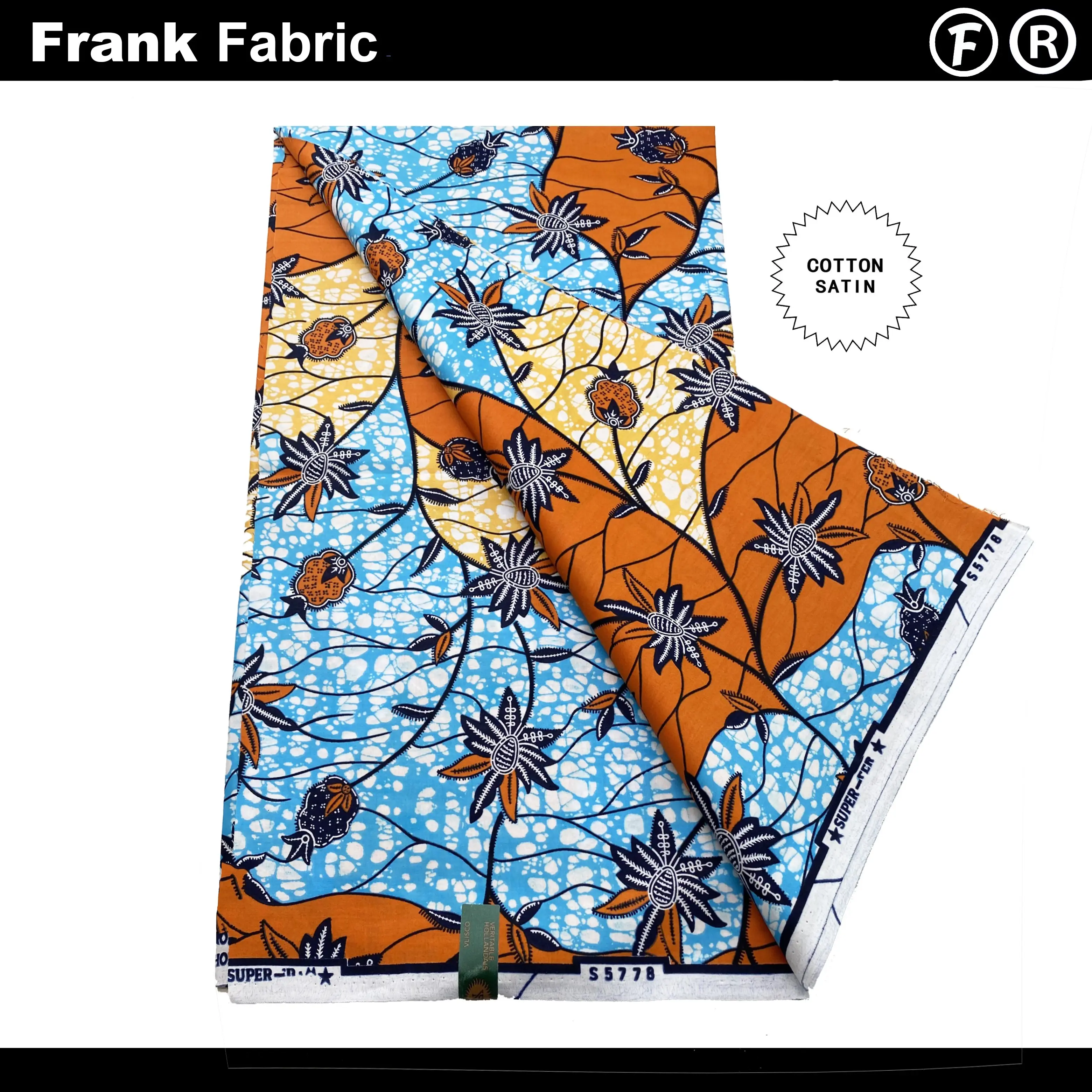 

Authentic Original Dutch Super Ankara Wax Print Fabrics From Holland Genuine African Fabric For Dress With QR Code VLS2508.101