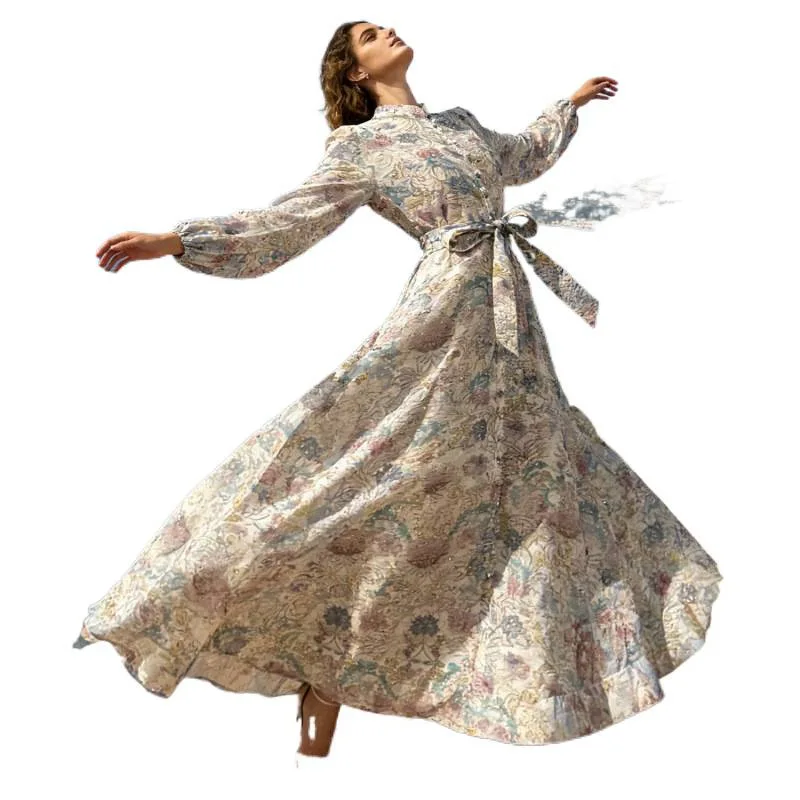 Novo 45 cores ultra slim fit longo cetim de seda Dr com cinto e alça cintura alta Street Sle Thiened Long Sve Casual D...