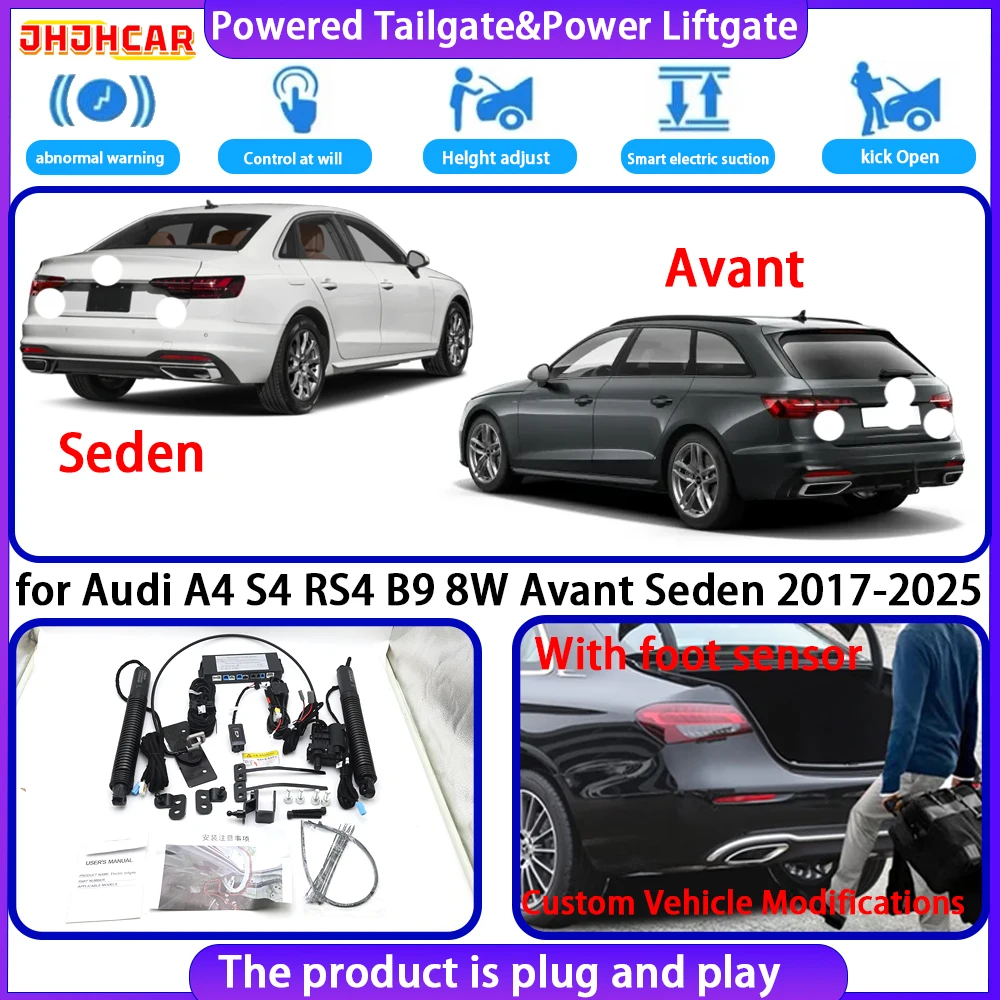 JHJHCAR for Audi A4 S4 RS4 B9 8W Avant Seden 2017-2025 Smart Automatic Electric Powered Tailgate Power Liftgate Tailgate System