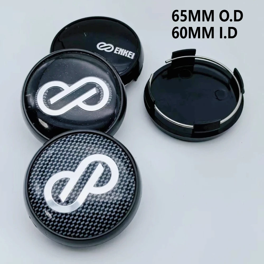 

4pcs ENKEI Logo Emblem Car Wheel Center Caps 65MM (I.D 60MM) for Rim Hubcaps Centre Cover Wheels Hub Lid Replace Car Accessories