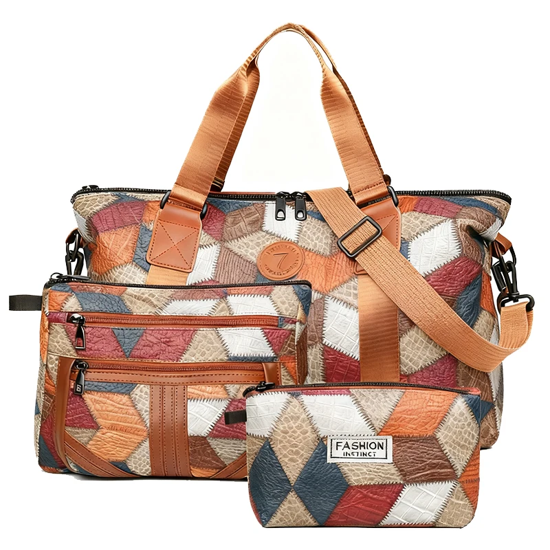 

Рюкзак нейтрального стиля для мужчин и женщин. Подходит для путешествий, фотографии. В комплект входит сумку через плечо, клатч и дорожная сумка.