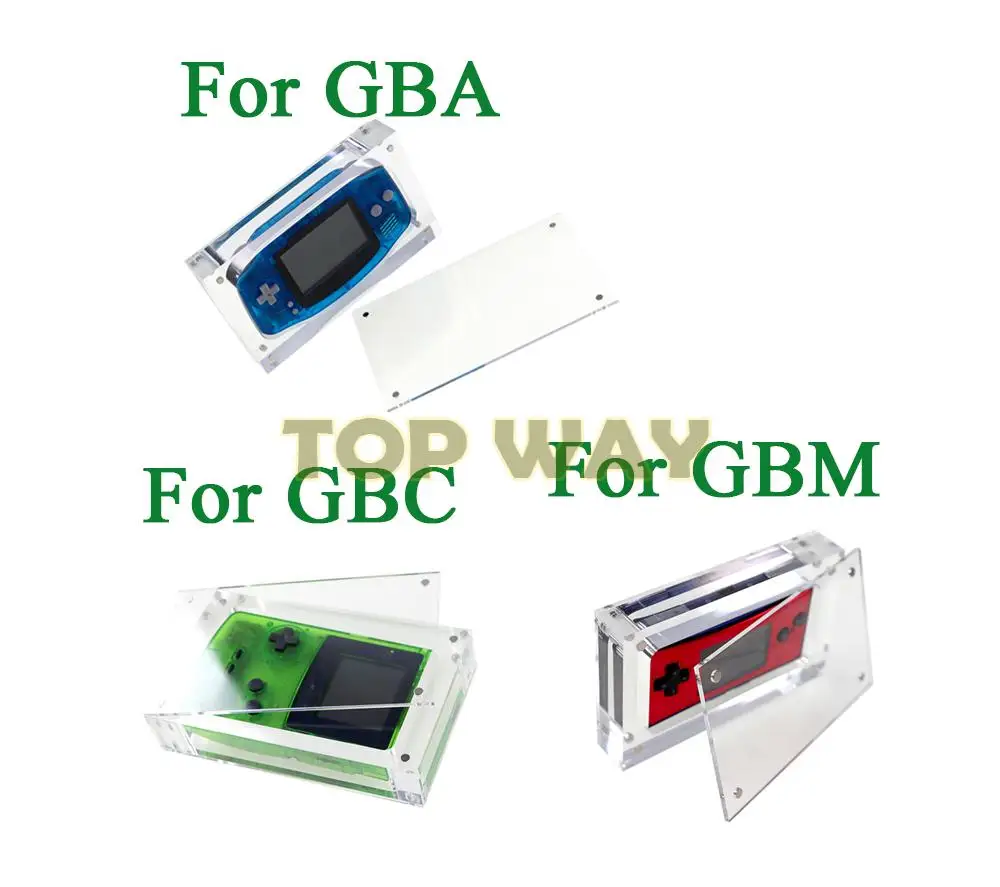 5PCS For Gameboy Advanced GBA GBC High Transparency Acrylic Magnetic Cover Console Storage Box For Game Boy Micro GBM