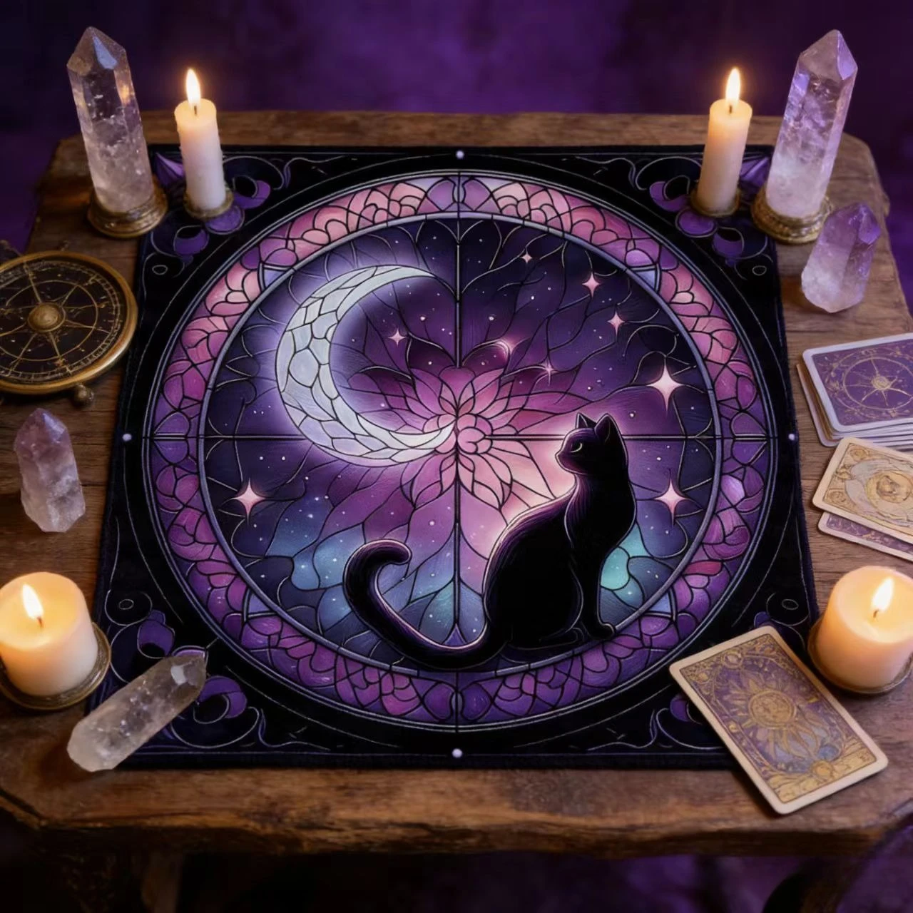 Four Seasons Element Tablecloth Professional-level Mystical Ritual Playing Card Game Magic Board Game Special Table Pad