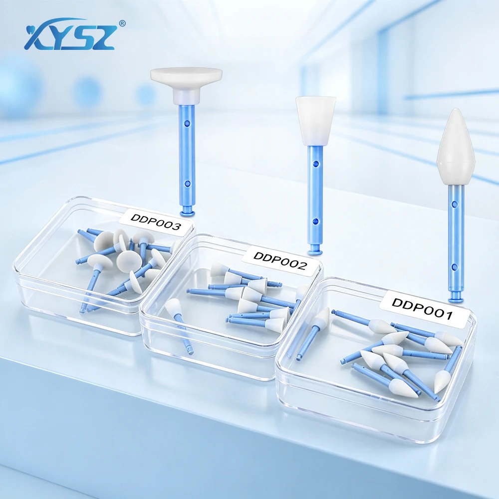 XYSZ 20Pcs/Box Dental Polisher Kit RA Shank Polymerized Resin Polishing Tips for Resin High Gloss for Low‑Speed Handpiece