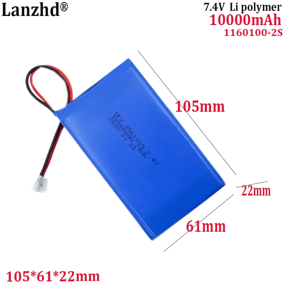 

7.4V Battery pack 10000mAh Li Polymer For Medical devices Electrical tools Aromatherapy machine RF instrument battery 1160100 2S