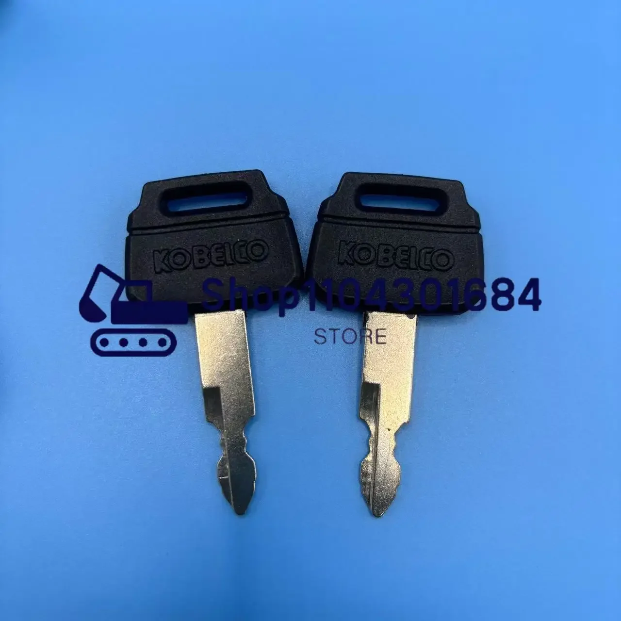 2pcs K250 Key for Kobelco Excavator Heavy Equipment Keychain Ignition Key with Bucket Key Chain