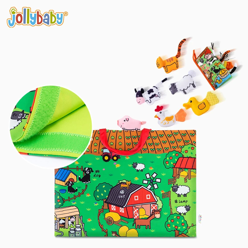 3D stereoscopic Touch Feel High Contrast Cloth Book Sensory Early Learning Educate Toy Parent-child Interactive Sound Cloth Book