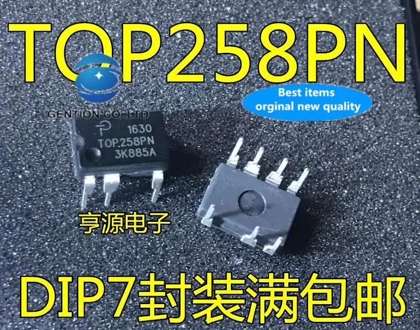 10pcs 100% orginal new in stock  TOP258PN TOP258 TOP258P LCD power chip straight plug 7 feet DIP-7