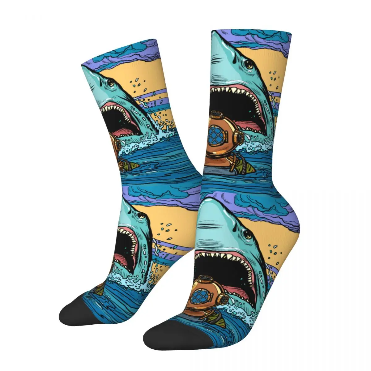 Deep Diving Helmet Sock Printed Man Polyester