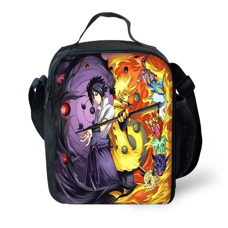 Fiambrera térmica reutilizable de Anime japonés para niños, bolsa aislante de gran capacidad para niños, n-narutos, niñas, estudiantes, Picnic al aire libre