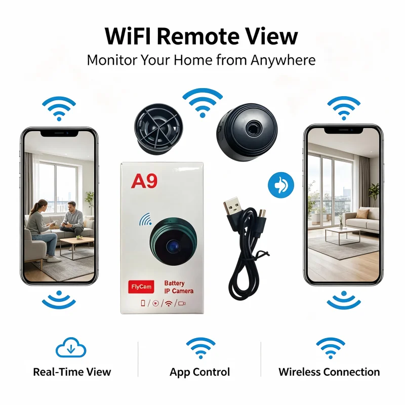 Wireless WiFi Smart Security Camera HD Night Vision Surveillance Cam Motion Detection Monitor For Pet Elderly Baby Household