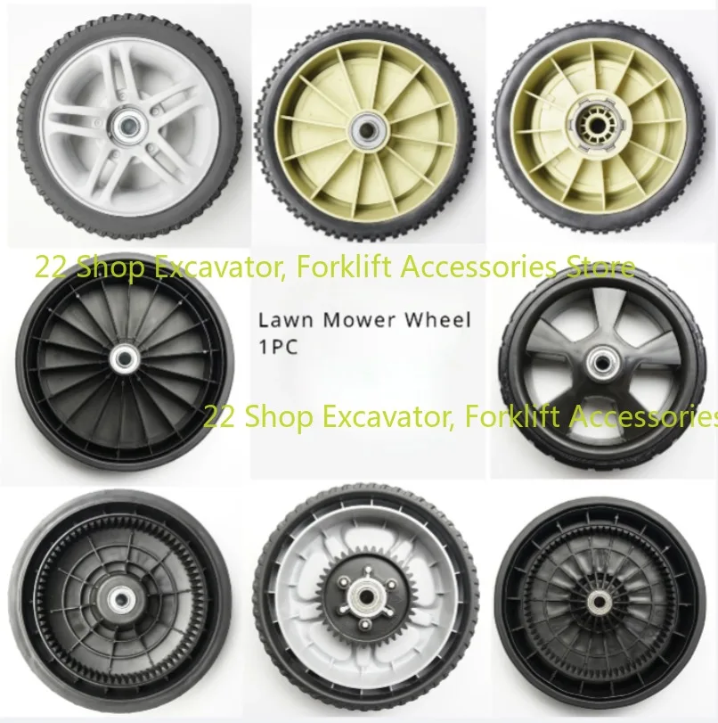 1PC Lawn Mower Wheel 7/8/9.5/10/12inch Lawn Mower Replacement Wheel for Hand Push Weeder Wheel