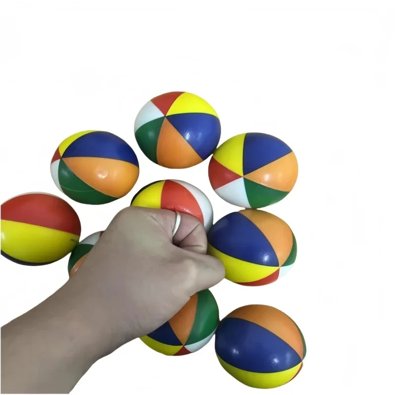 12Pcs PU Sponge Pressure Beach Soft Ball Compression Decompression Toy Children\'s PU Foam Soothing Toy Wrist Sports Prop Ball