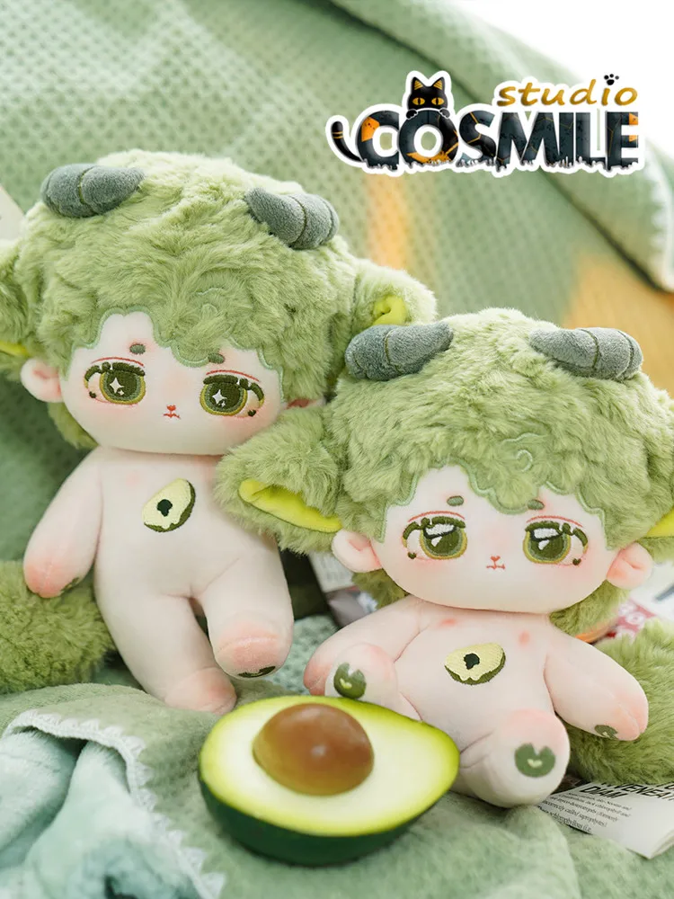 

Cosmile No attributes Avocado Sheep Monster Oni Yokai Akuma Green Soft Cute Stuffed Plushie Toy Plush 20cm Doll Body Clothes GL