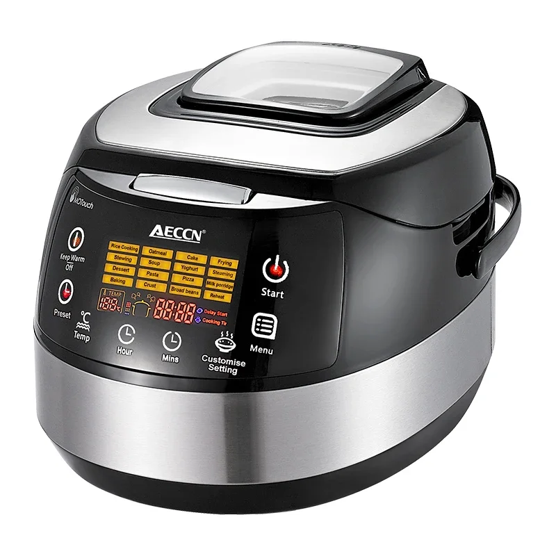 

PULUNDI OEM Hotel 5L Stainless Steel 3D keep warm Cooking time and temperatureadjusted by yourself Slow cooker Rice Cooker