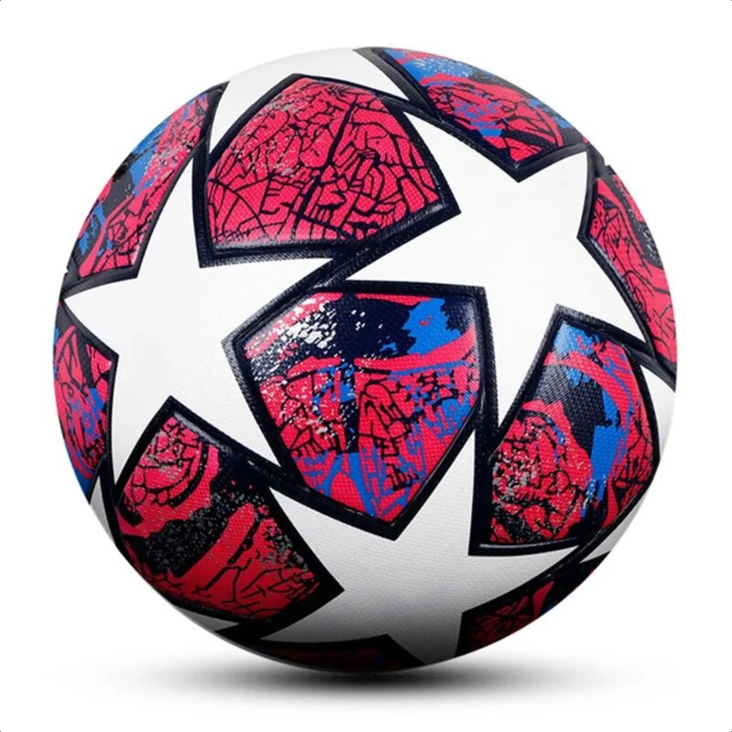 Pallone da calcio Formato ufficiale 5 Tre strati Resistente Resistente Resistente Morbida pelle PU Senza cuciture Gioco di squadra di calcio Gioco di treni di gruppo
