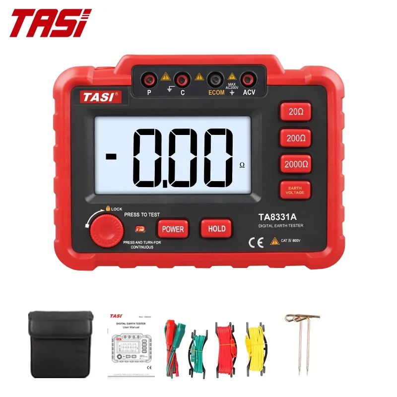 

TASI 2000 Ohm Earth Resistance Meter Digital Earth Ground Resistance Testers TA8331A