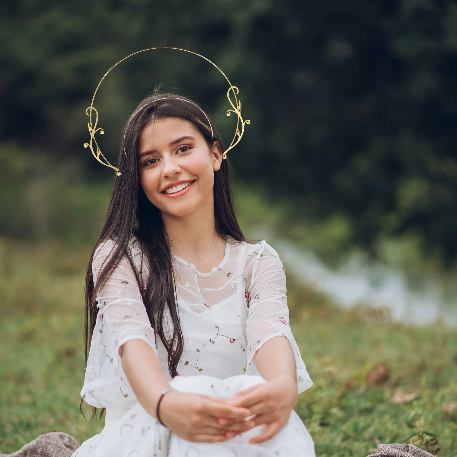 

1 шт., одежда для волос Aureole, женский декор для головы, элегантный головной убор из золотого сплава, модная повязка для свадебной вечеринки, повязка на голову