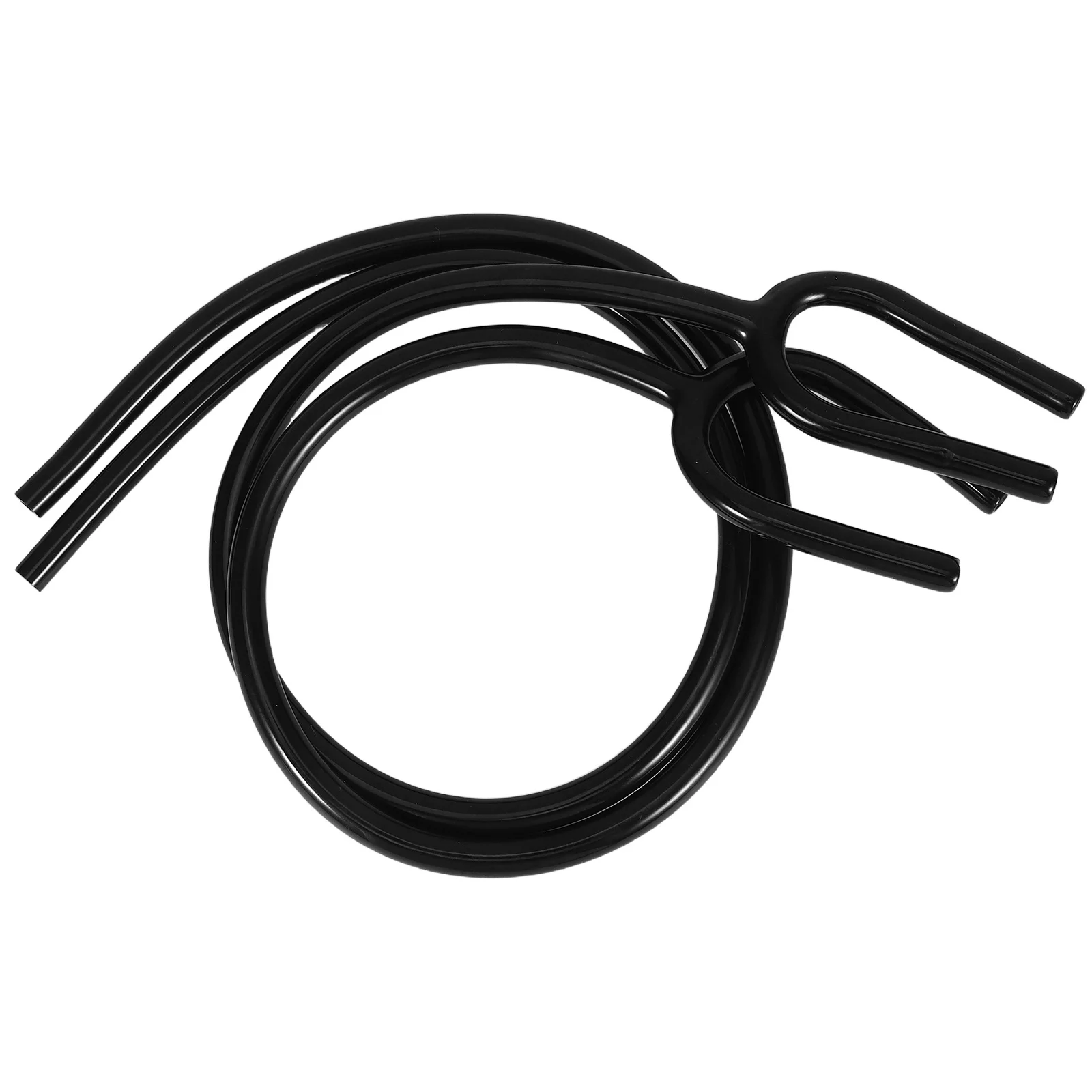 

2pcs Black Pvc Stethoscope Replacement Tubing Y-Type Long Durable Compatible Easy Cleaning Flexible Clinical Accessories For