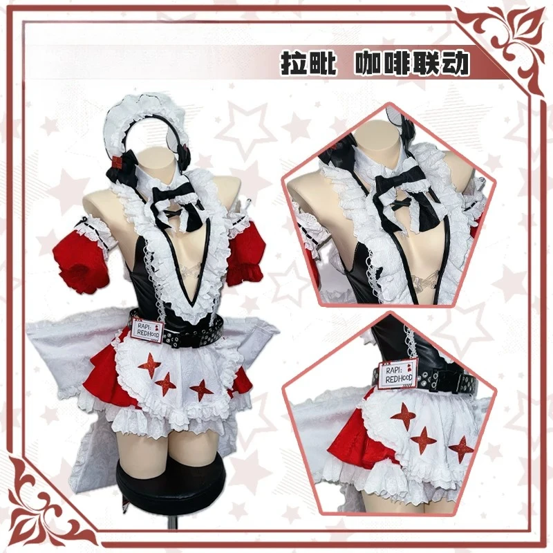 

Handmade Cos Outfit: Goddess of Victory NIKKE Rapi Red Hood Maid Cafe Cosplay Costume Sexy Maid Uniform for Women HCos