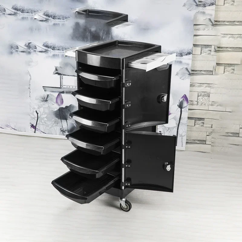 

Professional Cool Trolley Aesthetic Unique Auxiliary Beauty Organizers Trolleys Storage Morden Rollwagen Salon Furniture