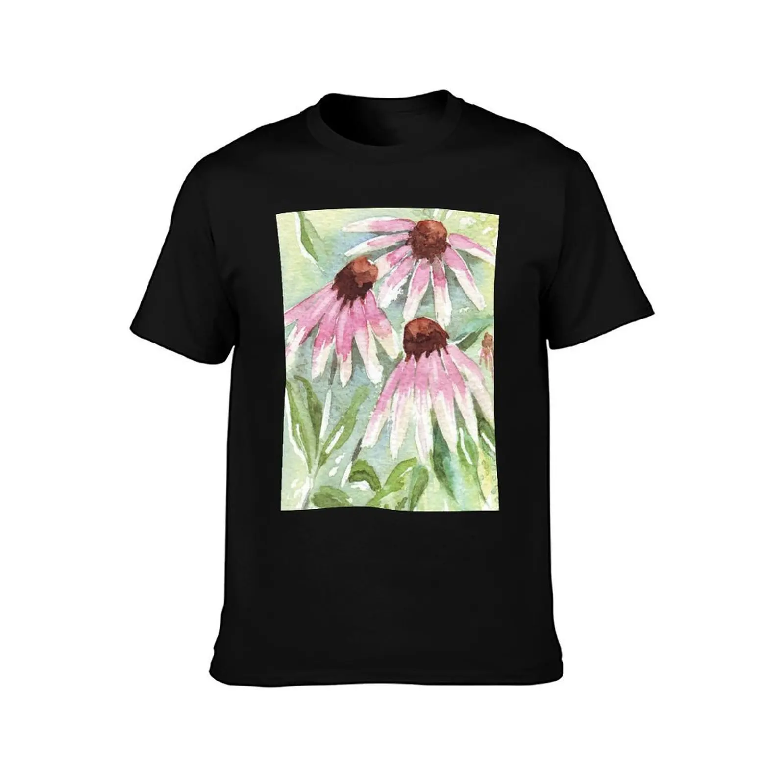 Daisies for healing T-Shirt, Summer Casual Cotton Tee, Oversized Streetwear Tops, Vintage Graphic Print, Loose Fit Short Sleeve