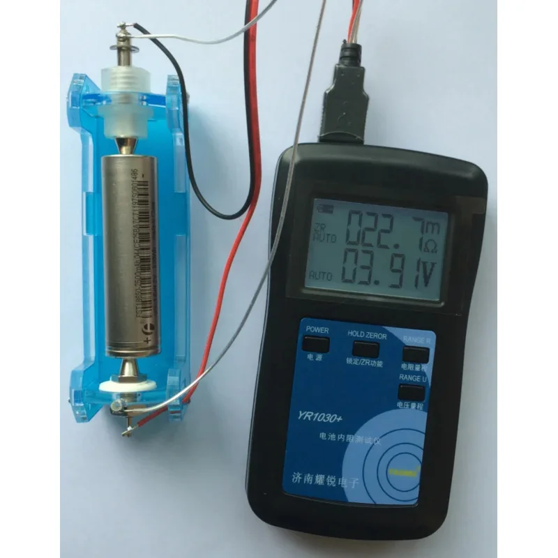 Banco di prova per batteria a quattro fili Sedile di prova Dispositivo per misuratore di resistenza interna Tavolo adatto per 18650 No. 5 7  21700