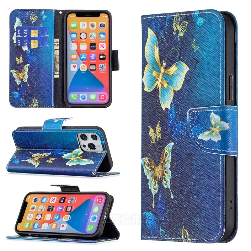 Cover for Redmi 13C 12C 10 5G 2022 9A 9C A2 A1 Plus K60 Pro Case Leather Flip Card Slots Wallet Animals Butterfly Panda Elephant