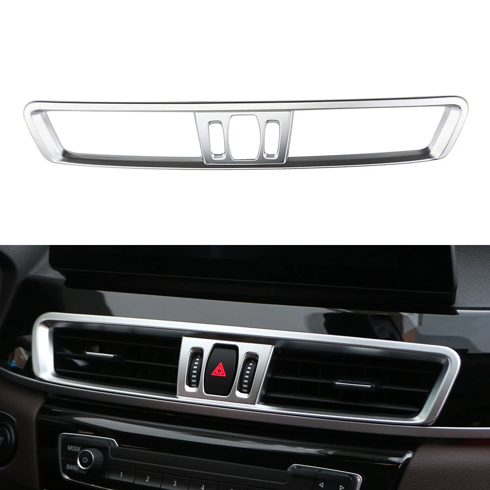 Car Center Console Air Conditioning Vent Trim for BMW X1 F48 2016 - 2022 AC Outlet Frame Decoration Cover Sticker Accessories