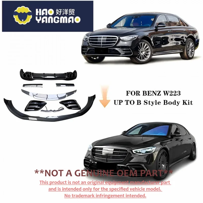 Suitable for Carbon Fiber Body Kit 2021 Mercedes-Benz S-Class W223 450 - Front Lip, Tuyere, Rear Diffuser & Spoiler Upgrade Part