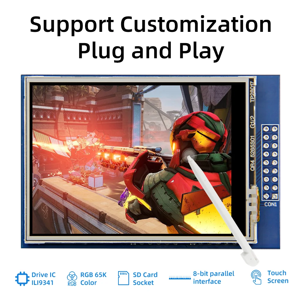 2,4 2,6 2,8 3,5 4,0 pulgadas 480*320 DPI módulo de pantalla LCD TFT RGB a todo Color para Arduino UNO STM32 Mega2560 ILI9486