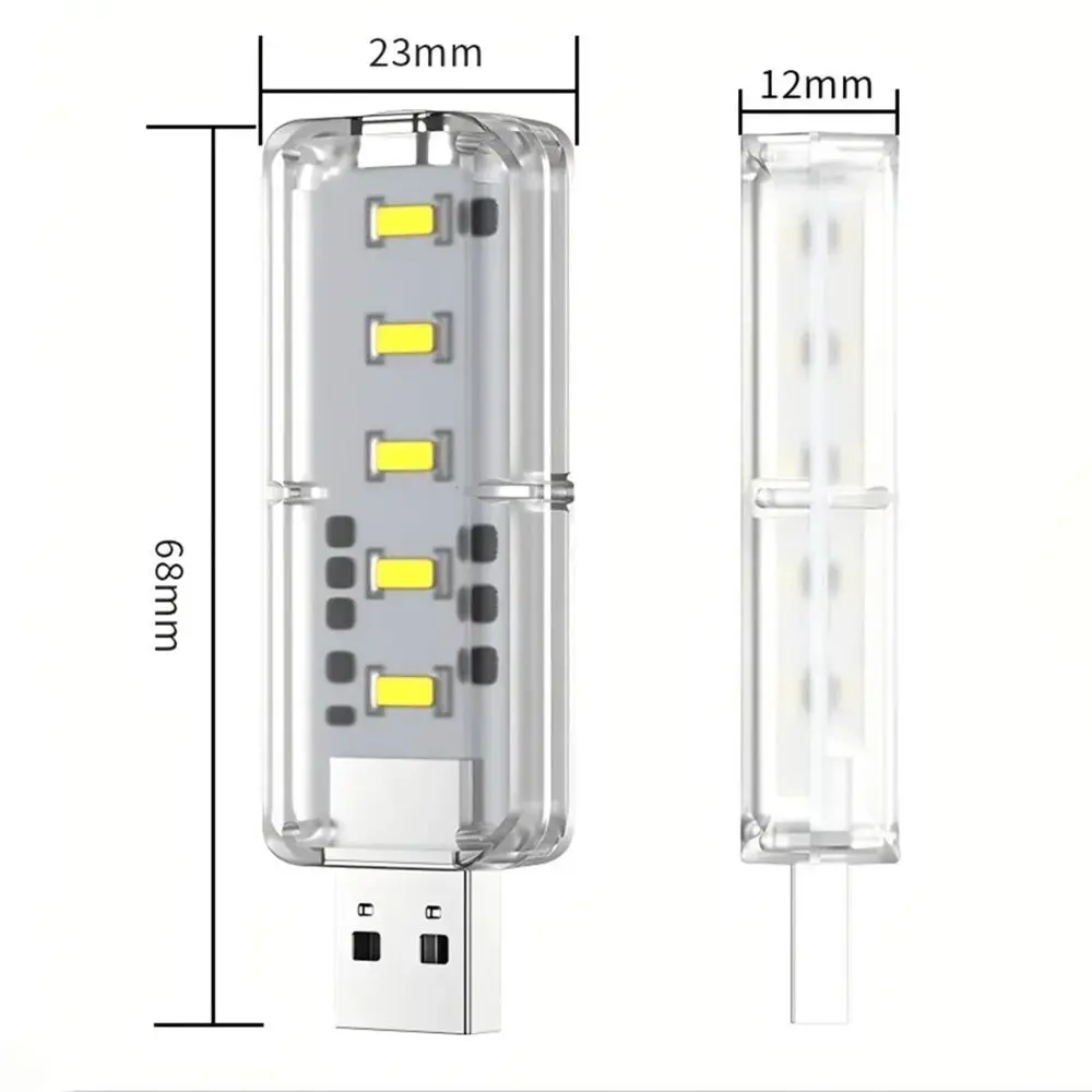 Portable PC USB Night Light 5V Power 3000K/6500K Touch Dimming Light Dimmable Function 10 LEDs Plug in Light Study Lamp