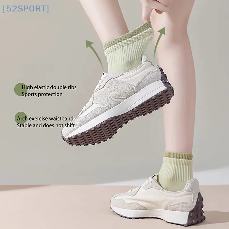 1 Pair Women Breathable Yoga Sports Socks Anti-Slip Sock Cotton Breathable Short Socks Cotton Fitness Dance Ballet Socks