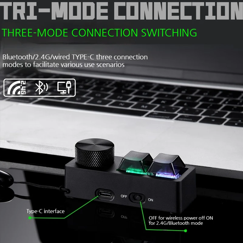 Darmoshark K2pro Wireless Tri Mode Dual Key Custom Keypad Custom Full Key Hot Plug Volume Knob Lazy Essential Portable Keyboards