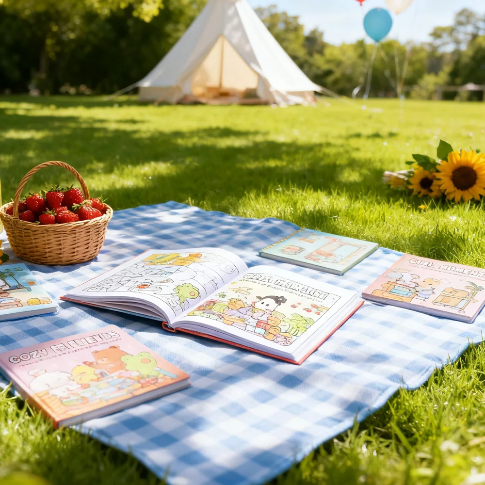 10가지 유형의 색칠 공부 책 COZY FRIENDS 성인과 청소년을 위한 색칠 공부 책, 스트레스 해소 색칠 공부 책 선물용