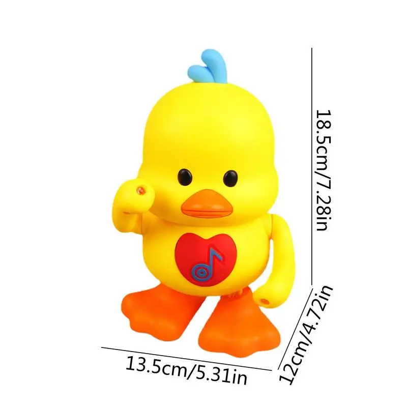 Andando pato amarelo com música e luzes para bebê, brinquedo musical para pré-escolar, brinquedo educativo de aprendizagem para bebê, brinquedo de dança para bebê