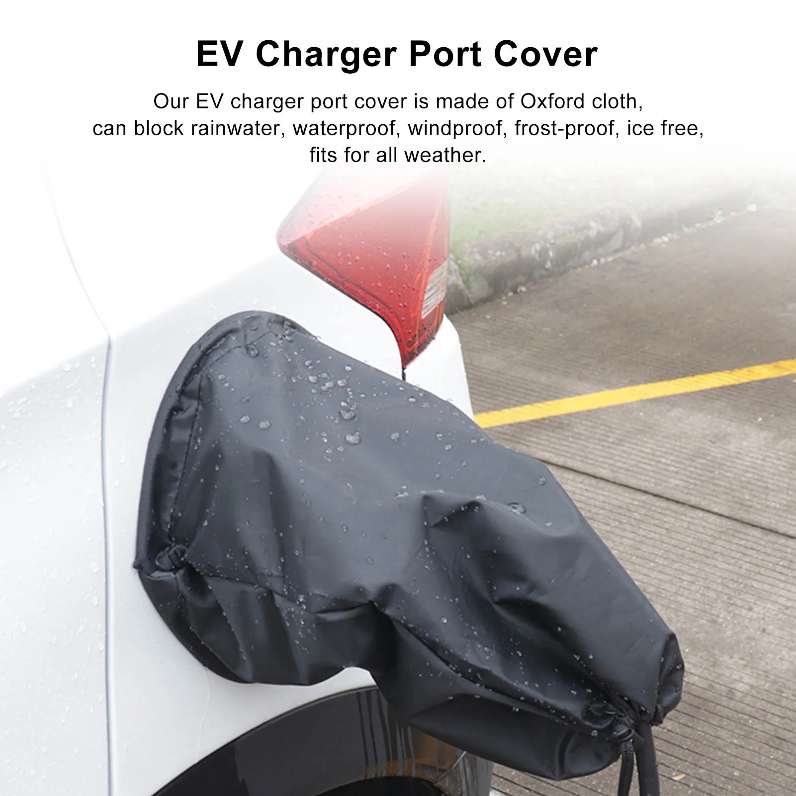 EV Charger Port Waterproof Cover Sun Dust Protection Strong Magnetic Adsorption for Electric Car