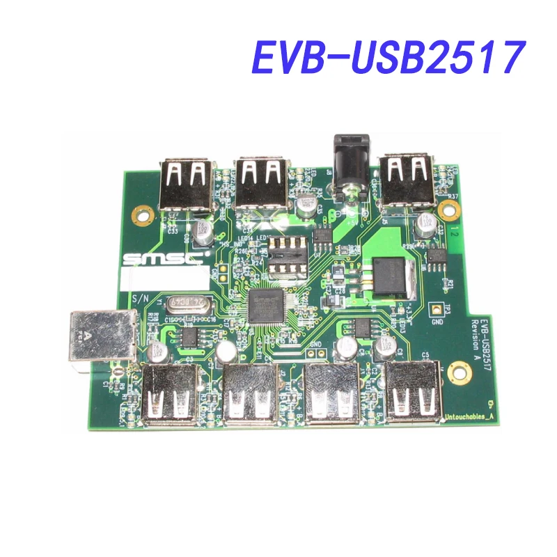 

EVB-USB2517 Evaluation Board, USB2517 interface, high power, full speed and low speed compatibility