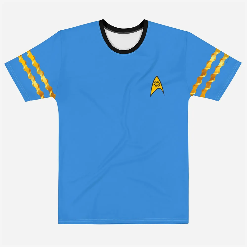 TV Series Star Trek Tee Engineering Science Uniform Cosplay T-shirt Costum O-neck Fashion Summer Tshirts Fashion Graphic Merch