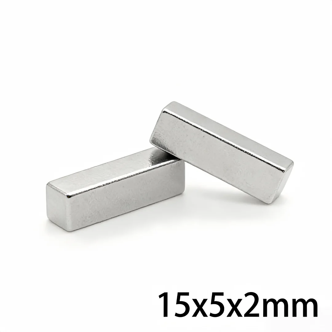 15x5x2mm Thin Sheet Powerful Magnets 15*5*2 Strong Block Magnets For Fridge Diy Building Scientific Craft 15x5x2