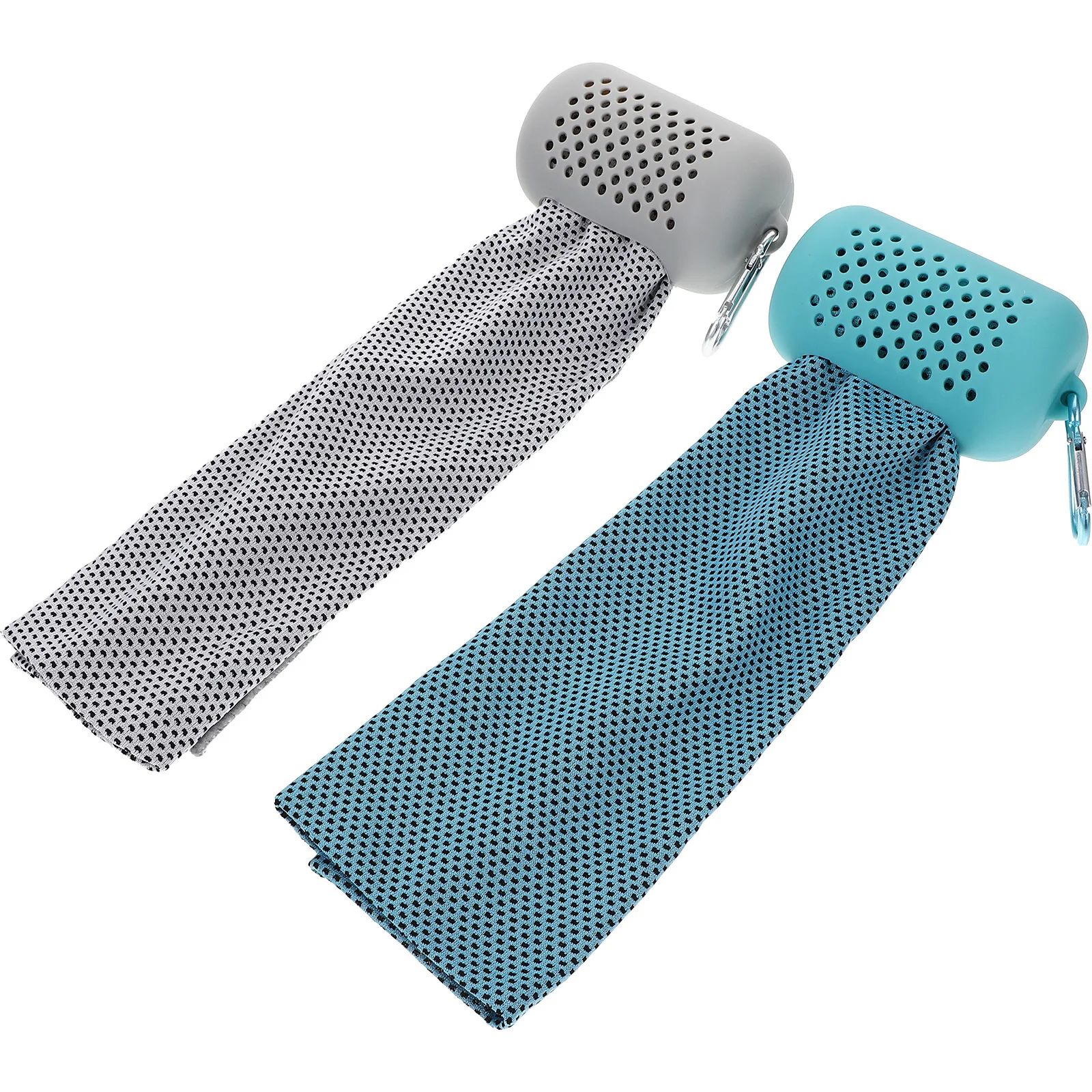 

2Sets Quick Dry Ice Cooling Workout Towel Sweat-Absorbent Skin-Friendly Fitness Gym Travel Hiking Sports Towels for Summer