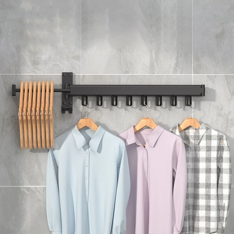 Wall Mounted Retractable Foldable Space Drying Rack Clothing Rack Space-saving Helper Comforter Sheet Drying Racks