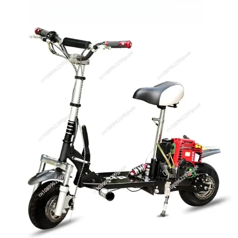 49CC 4-Stroke Two-Wheeler Mini Power Scooter Automatic Foldable Pedal Portable Lightweight Transport Scooter For Daily Short