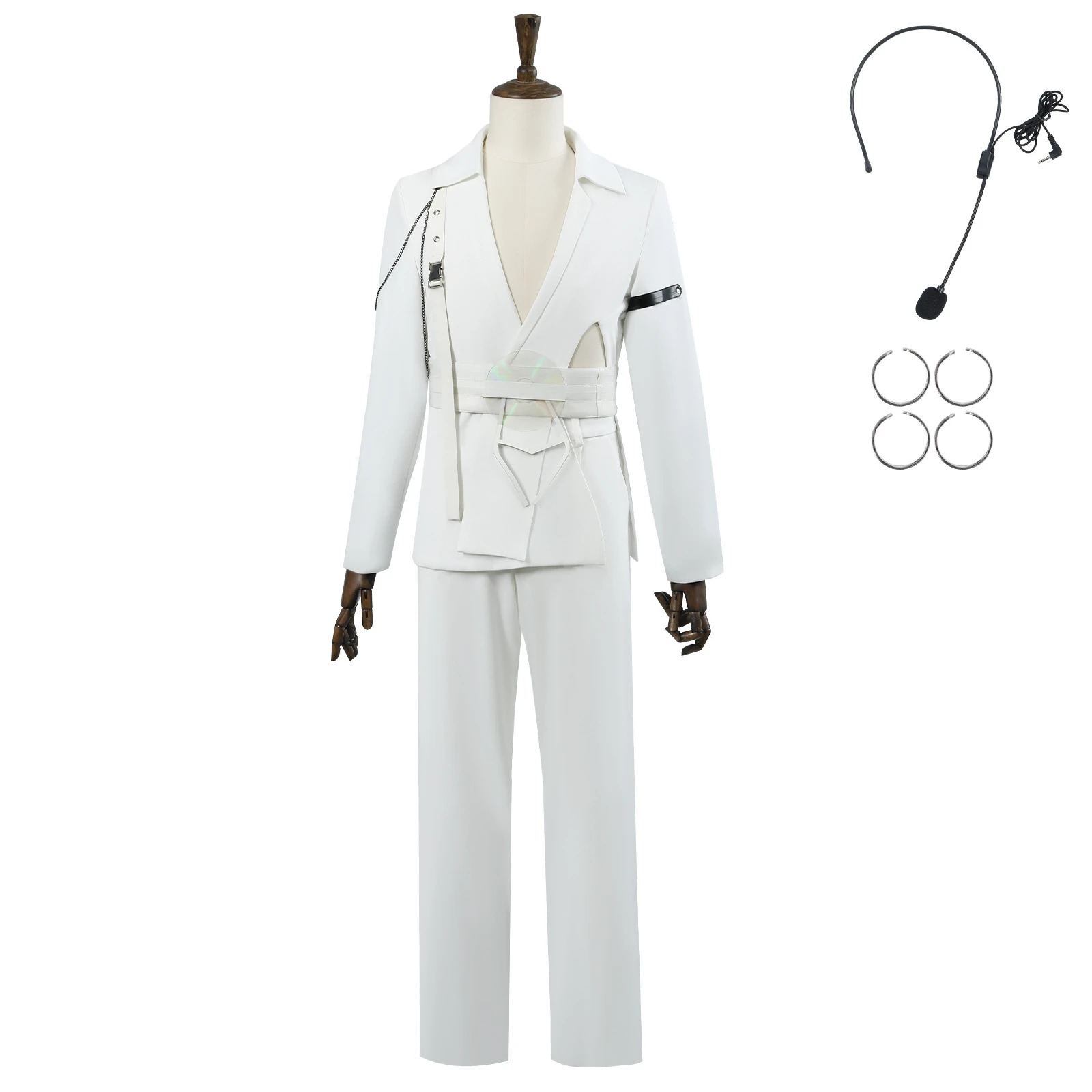 Disfraz de Cosplay de Alien Stage Luka, camisa blanca de cola de fiesta elegante, pantalones, uniformes de Carnaval para fiesta de Navidad