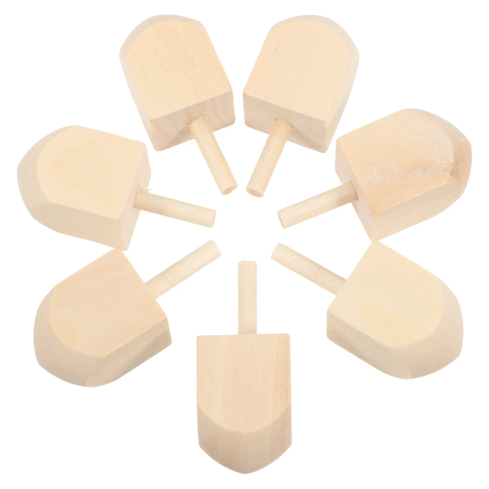 10 Pcs Hanukkah Dreidel Blank Wood Chanukah Toys Wooden Spinning Top Painting Your Own Dreidels for Craft Pendant