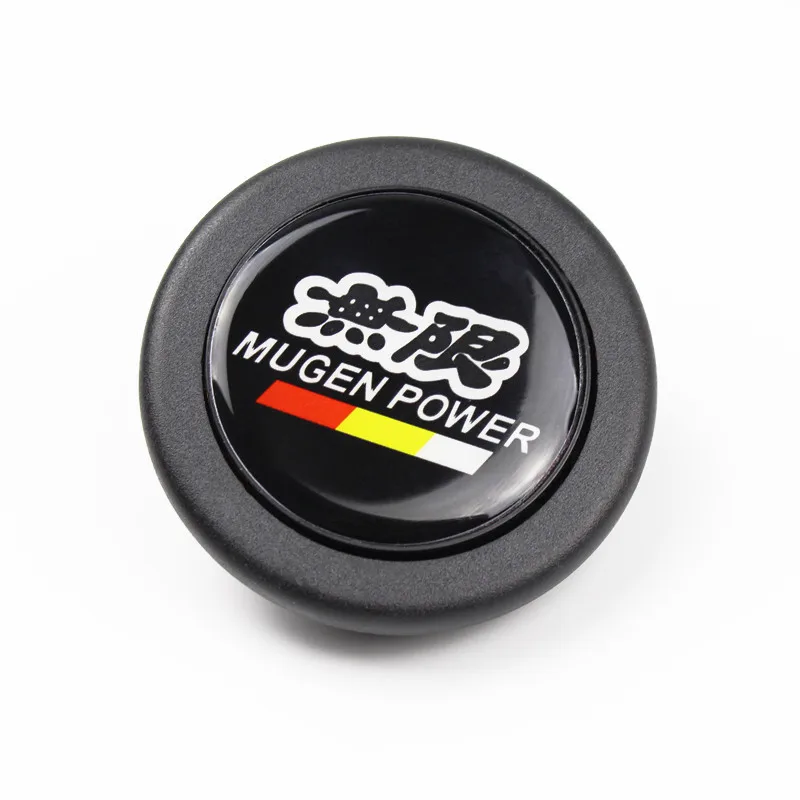 jdm Mugen Power Car Horn Button Sport Steering Wheel Center Cap for universal