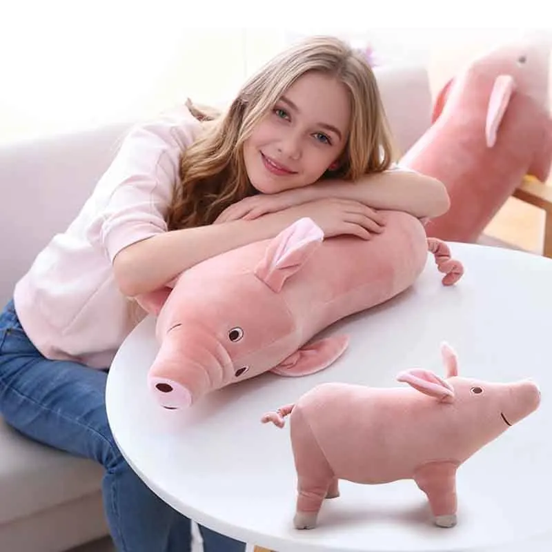 14/40cm realista lindo cerdo de dibujos animados juguete de peluche Animal suave cerdo muñeca para regalo de cumpleaños juguete Kawaii regalo para niñas mascota muñeca