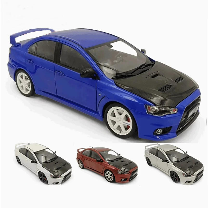 Original factory 1:18 EVO tenth generation TE37 carbon cover racing car collection alloy fully open car model