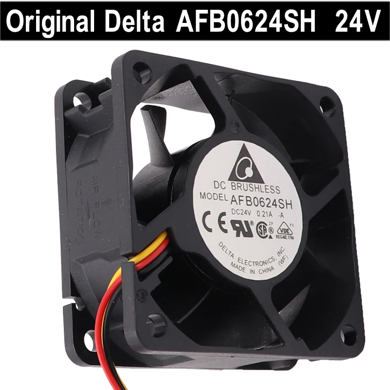 

New Cooler For Delta AFB0624SH 6025 24V 0.21A 6CM 2-Wire Inverter Large Air Volume Fan